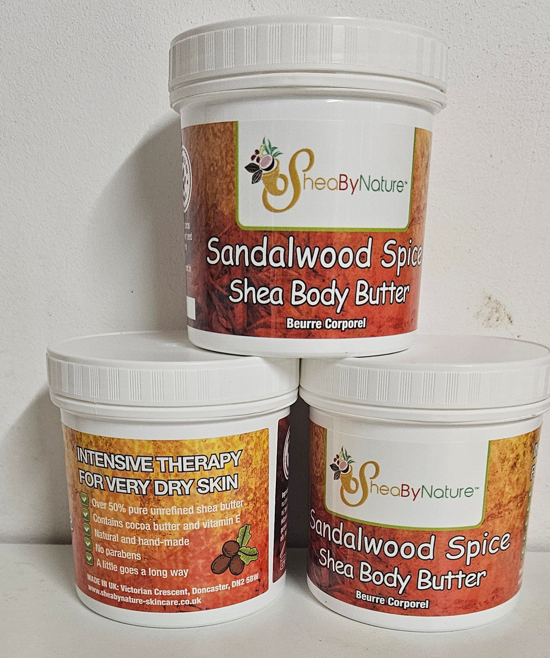 SheaByNature Sandalwood Spice Body Butter – 250g x 3 Tubs