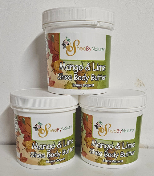 3 Pots of Sheabynature Mango & Lime Body butter Shea body butter - Intesive moisturiser for very dry skin.250g  tub