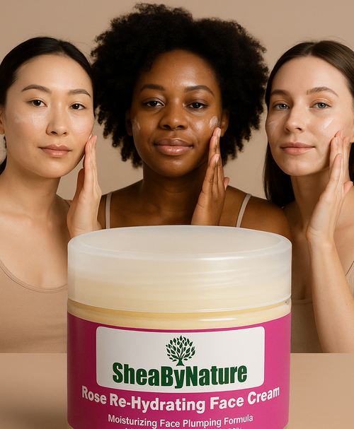 Rose Re-Hydration Face Cream with Shea Butter, Vegan Collagen, Rose Oil and Antioxidants (60ml)