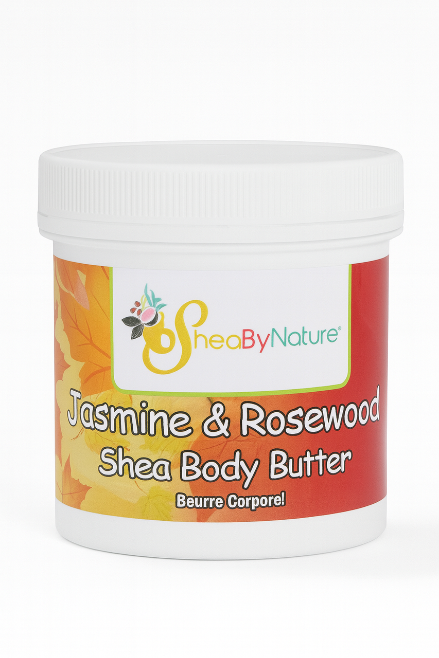 Sheabynature's Jasmine & Rosewood Body Butter with Organic Unrefined Fairly-traded Shea Butter, Cocoa butter and Vitamin E 250g e