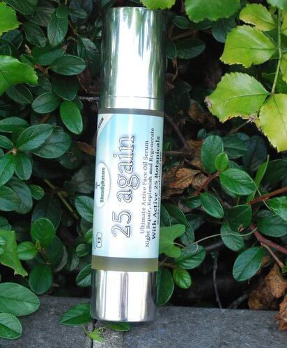 25 AGAIN Ultimate Active Face Oil Serum, Night Repair, Replenish and Regenerate with 25 Active Botanical Extracts and Minerals (50ml) - 100% Natural, Vegan, Paraben Free, Cruelty Free